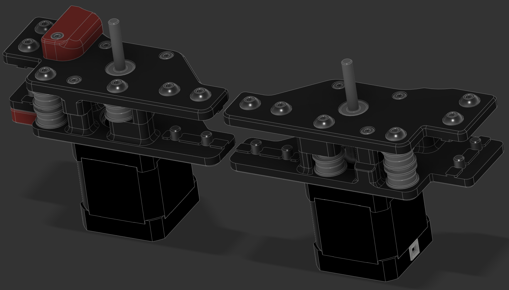 voron trident ab drives with double-shear bearing